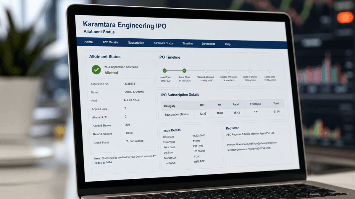 Karamtara Engineering IPO Allotment Date: September 15