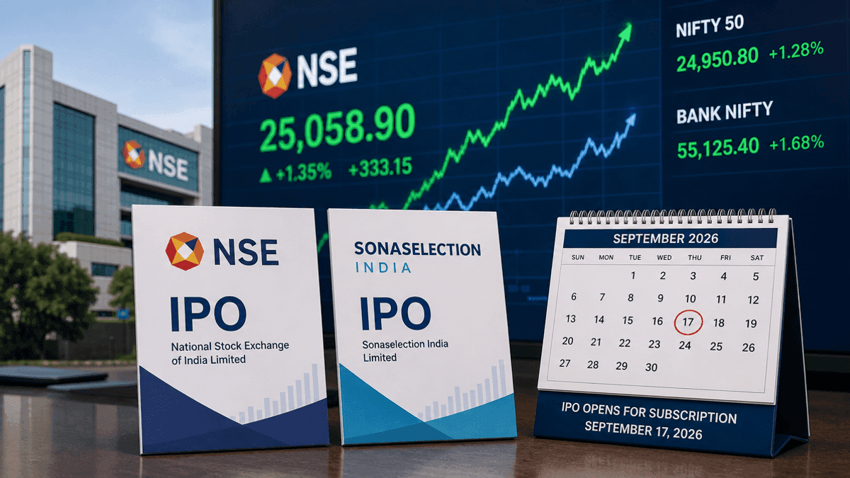 NSE & Sonaselection India IPOs: September 2026 Dates