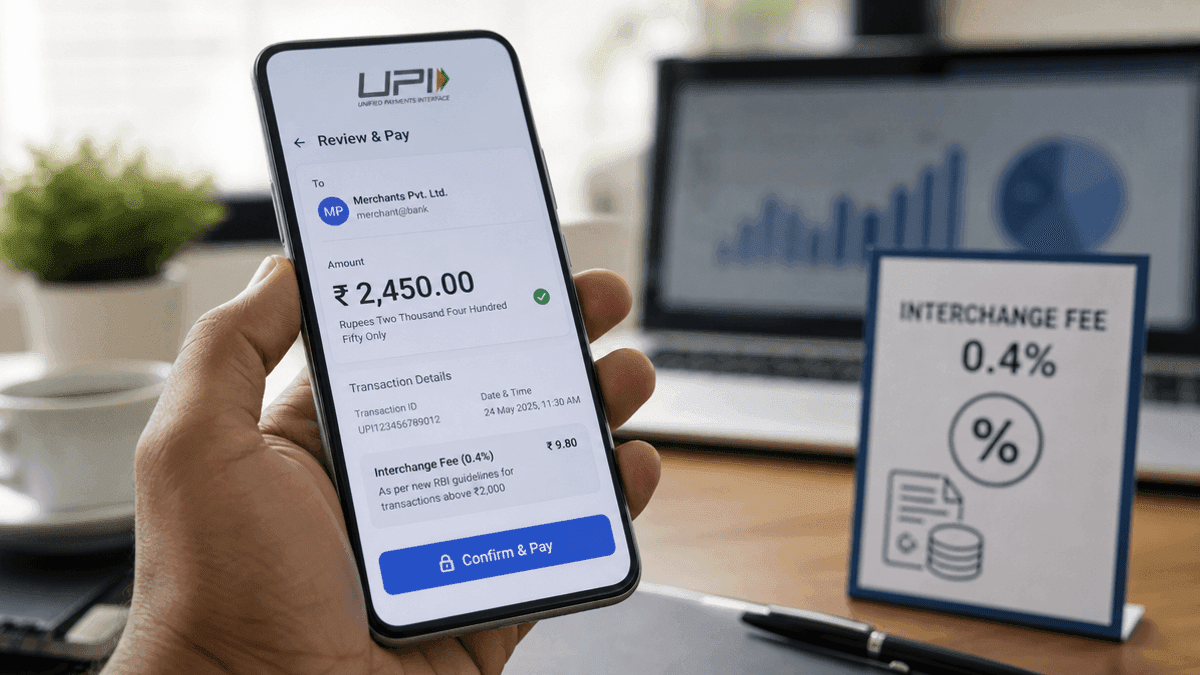 India Implements 0.4% UPI Fee on Large Transactions