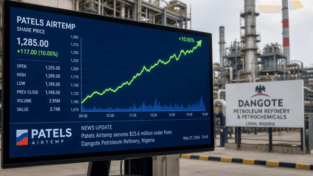 Patels Airtemp Hits Upper Circuit on $23.6M Nigeria Order