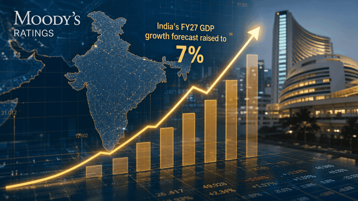 Moody’s Raises India FY27 GDP Growth Forecast to 7%