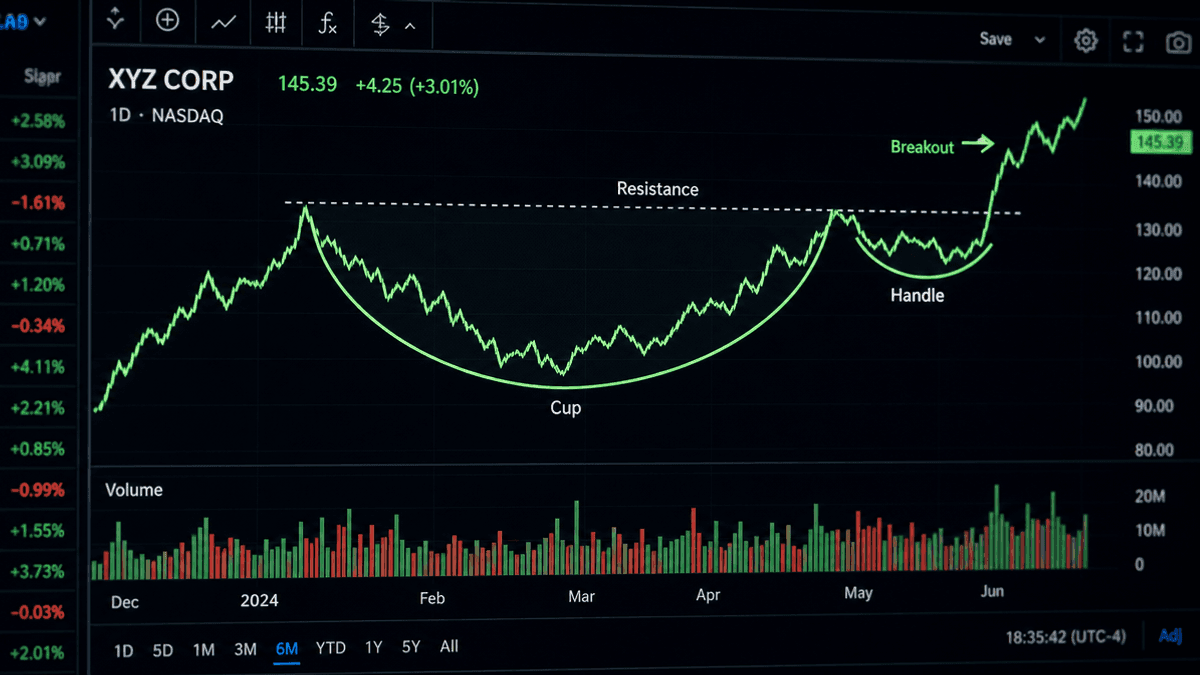 Capital Goods Stock Breaks Out on Bullish Cup-and-Handle Pattern
