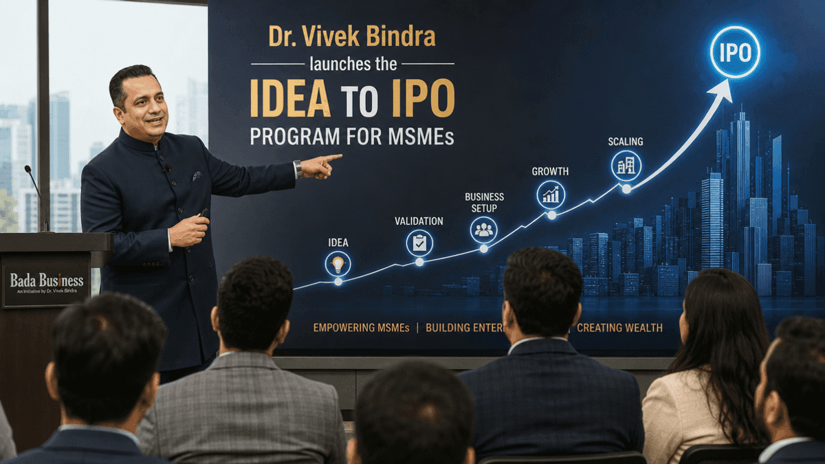 Dr. Vivek Bindra Launches Idea to IPO to Scale MSMEs