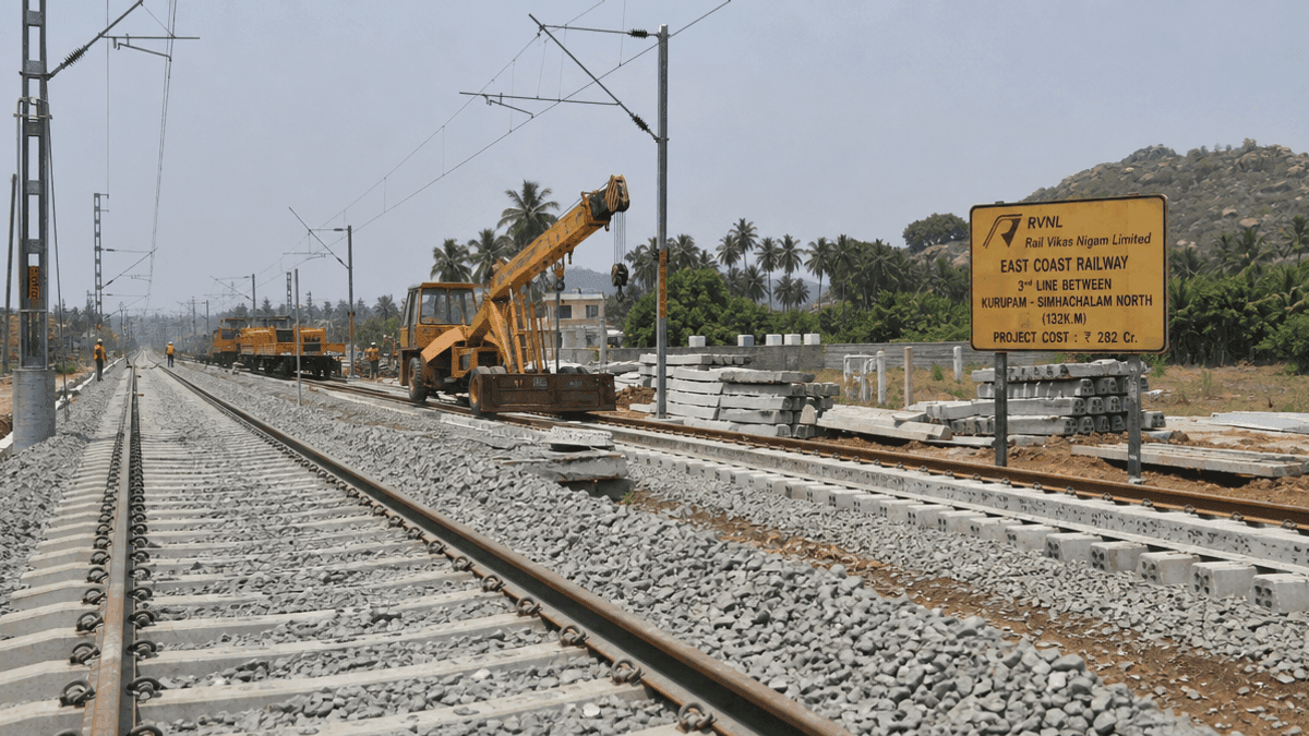 RVNL Secures Rs 405 Crore East Coast Railway Contract