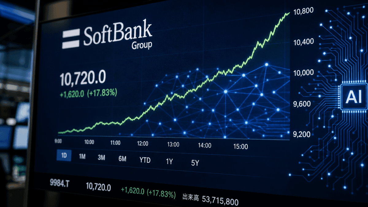 SoftBank Stock Climbs on Aggressive AI Investments