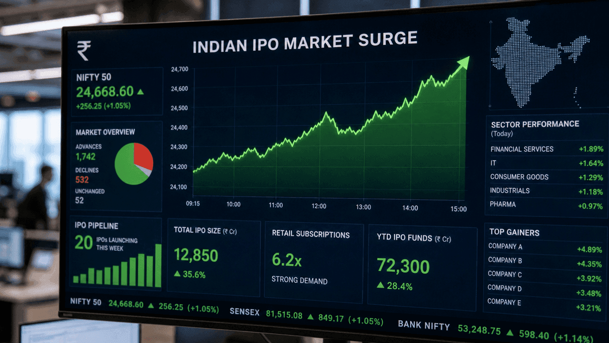 Indian IPO Market Surge: 20 New Issues Raise Rs 4,152 Cr