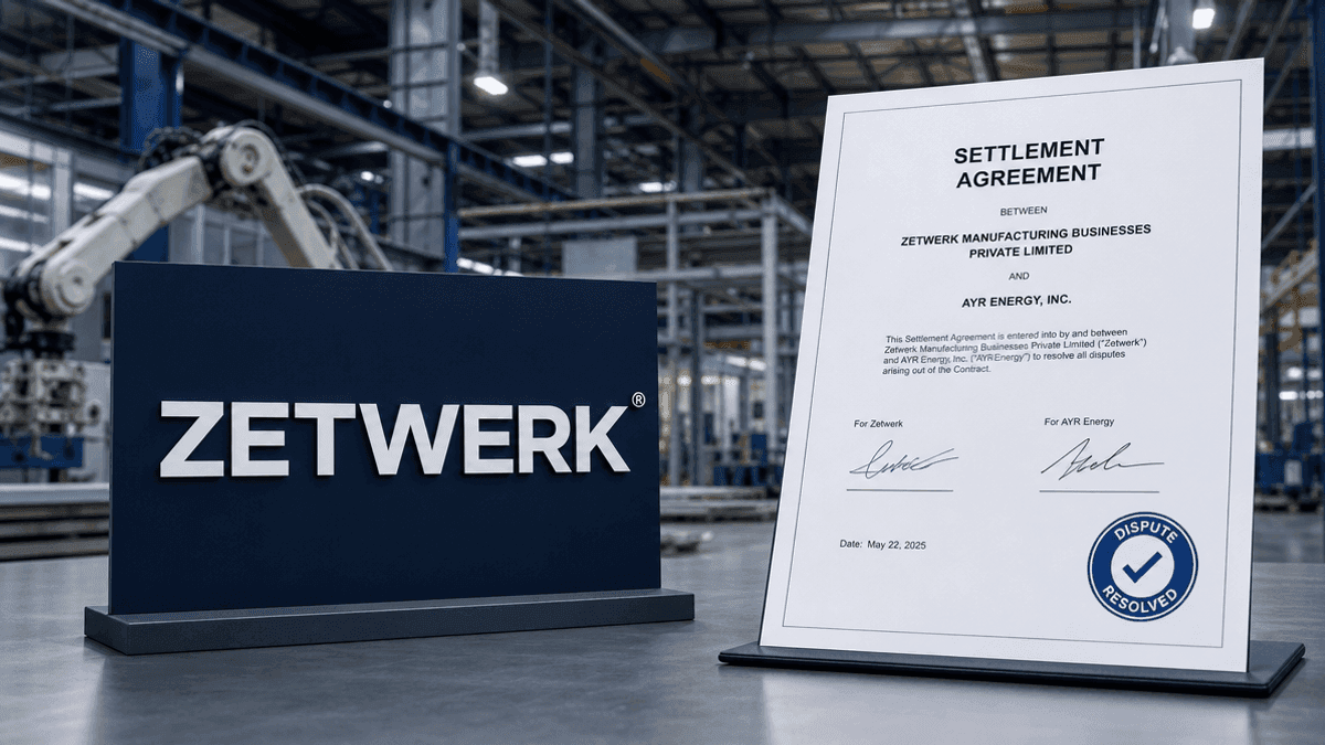 Zetwerk Settles AYR Legal Dispute Ahead of IPO