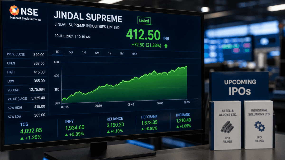 Jindal Supreme Stock Debuts With 38% Gain Amid IPO Boom