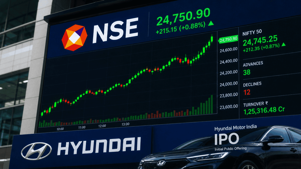 NSE Shares Rise Following Hyundai’s Mega IPO in India