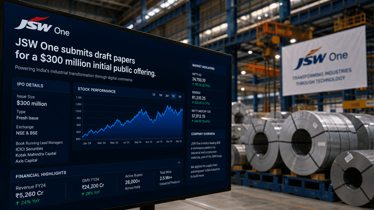 JSW One Files Draft Papers for $300M IPO