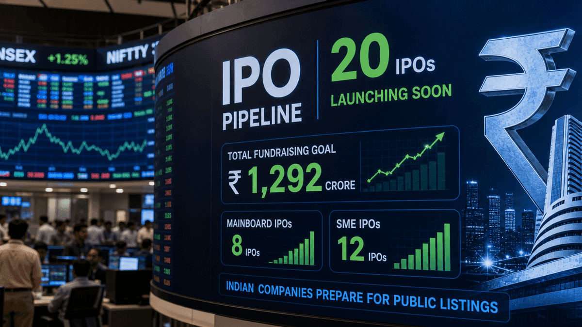 Indian Stock Market: 20 IPOs to Raise Rs 1,292 Crore This Week