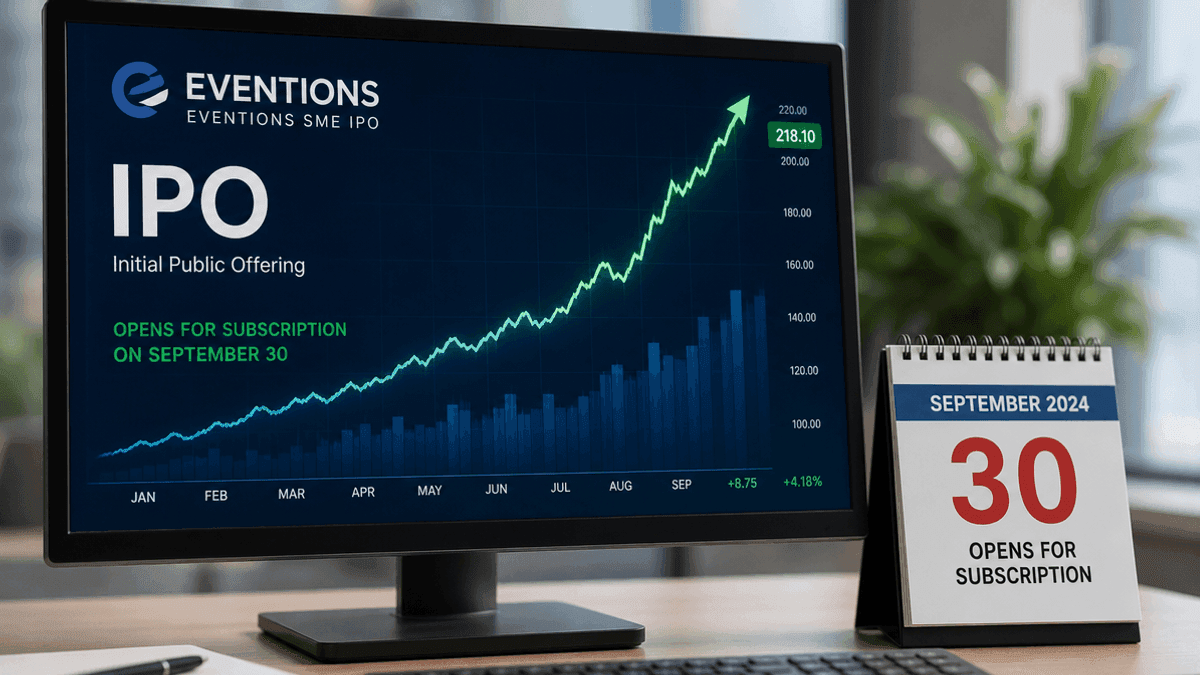 Eventions SME IPO Set for Sept 30 to Raise Rs 38.12 Crore