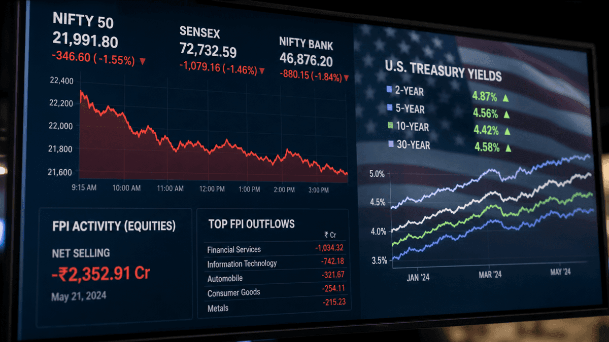FPI Outflows from Indian Equities to Persist on US Yields