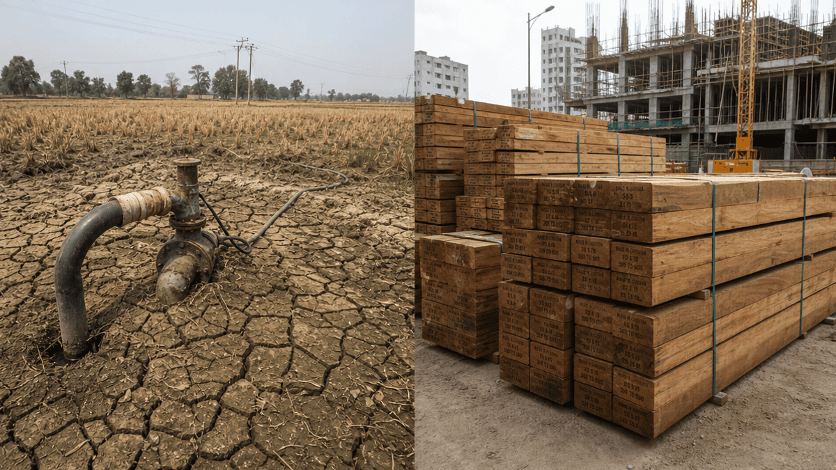 India Groundwater Depletion & Timber Import Reliance