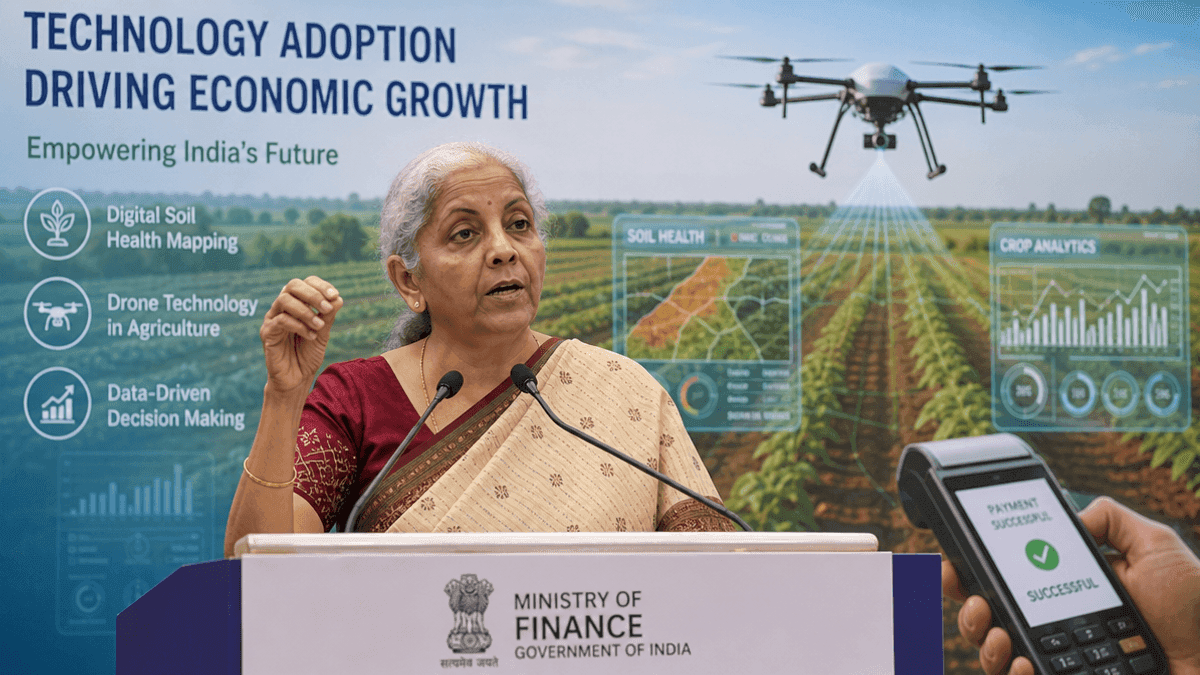 India Can Surpass 10% Growth Via Tech Adoption: Sitharaman