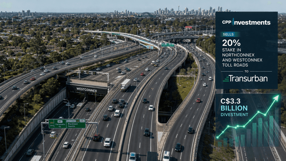 CPP Investments Sells Sydney Toll Roads for C$3.3B
