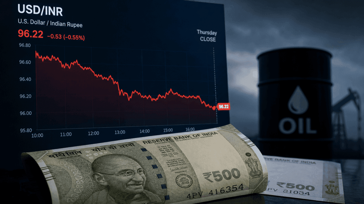Rupee Slips to 96.22 Against US Dollar Amid Crude Surge
