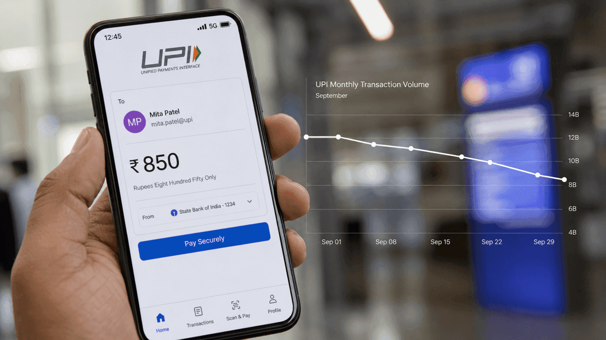 UPI Transactions Contract 1.8% in September | Fintech News