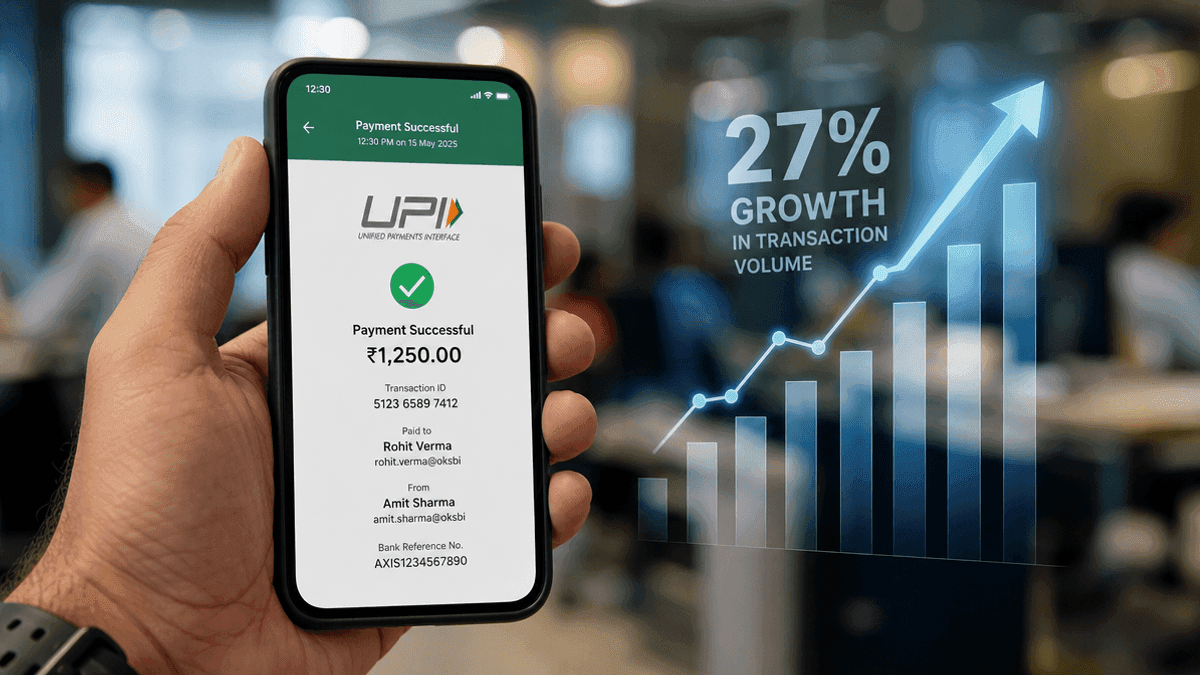 UPI Transactions Surge 27% to 145 Billion in H1 FY27