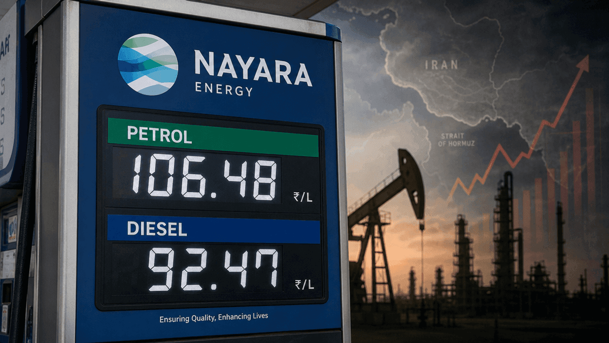 Nayara Energy Raises Petrol by Rs 5 & Diesel by Rs 3