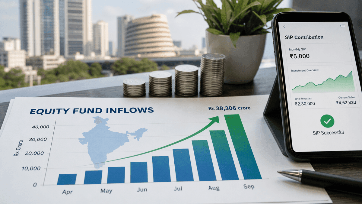 A bar chart showing data with a map and icons representing investments.