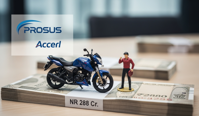 TVS Motor to Sell Rapido Stake for INR 288 Cr to Prosus, Accel