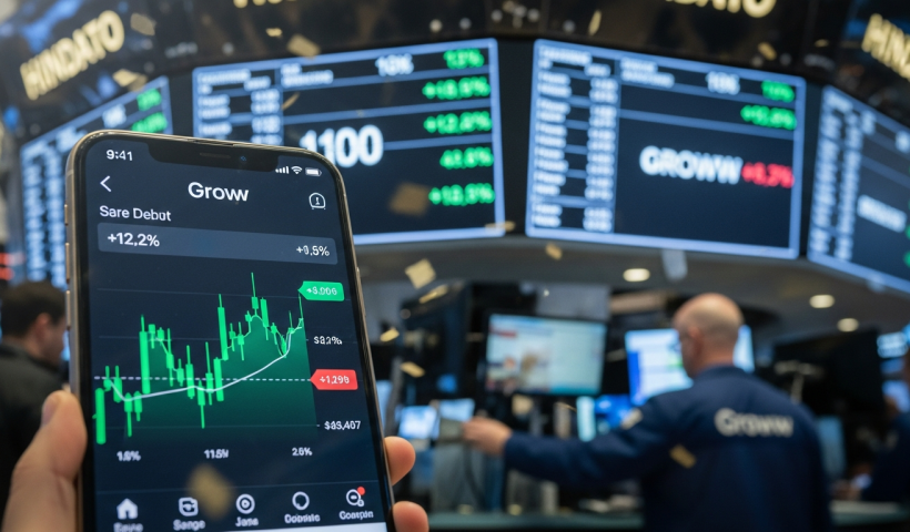 Groww's Bumper Debut: Shares Soar on the Bourses