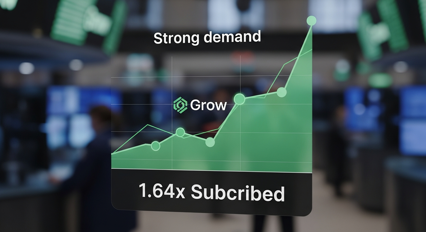 Groww's IPO Sees Strong Demand: Subscribed 1.64 Times on Day 2