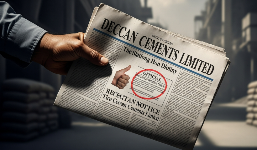 Deccan Cements Limited: A Notice in the Papers