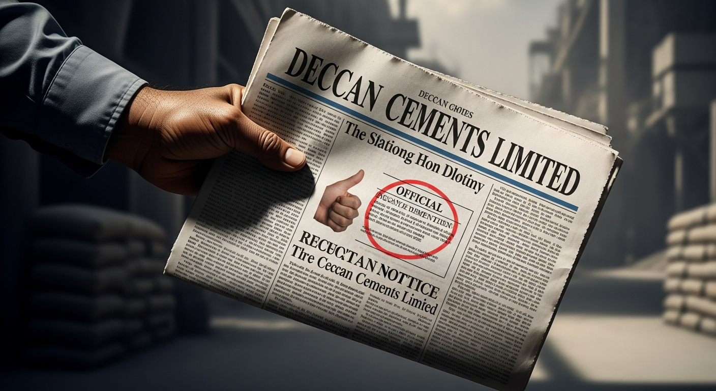 Deccan Cements Limited: A Notice in the Papers