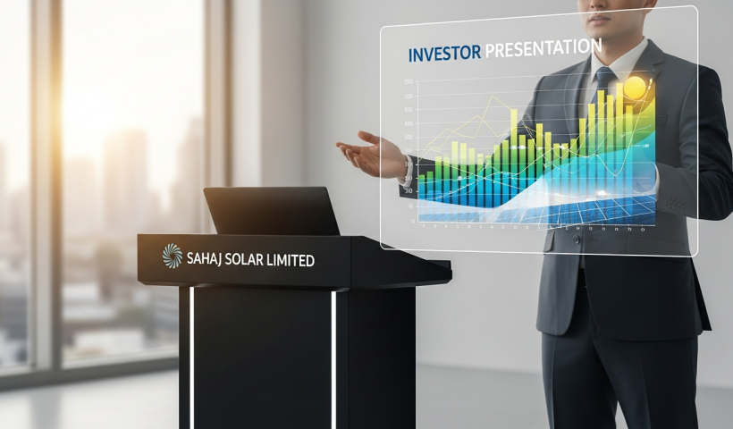 Sahaj Solar Limited Announces Investor Presentation