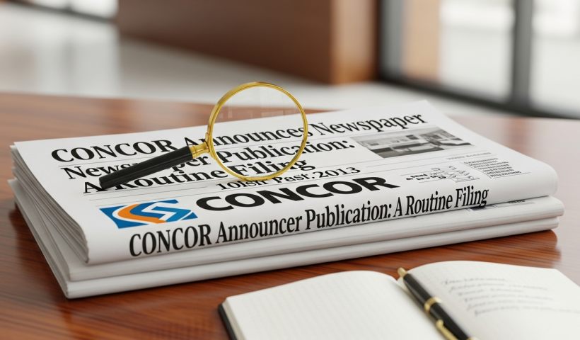 CONCOR Announces Newspaper Publication: A Routine Filing