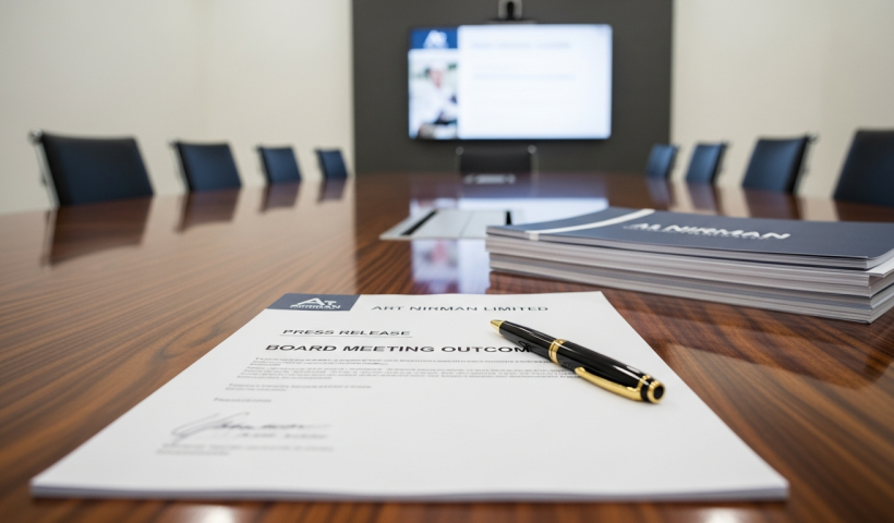 Art Nirman Limited Announces Board Meeting Outcome