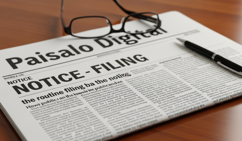 Paisalo Digital's Newspaper Notice: A Routine Filing