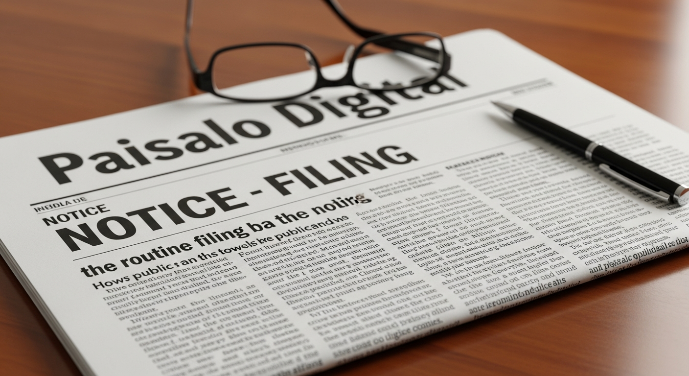 Paisalo Digital's Newspaper Notice: A Routine Filing