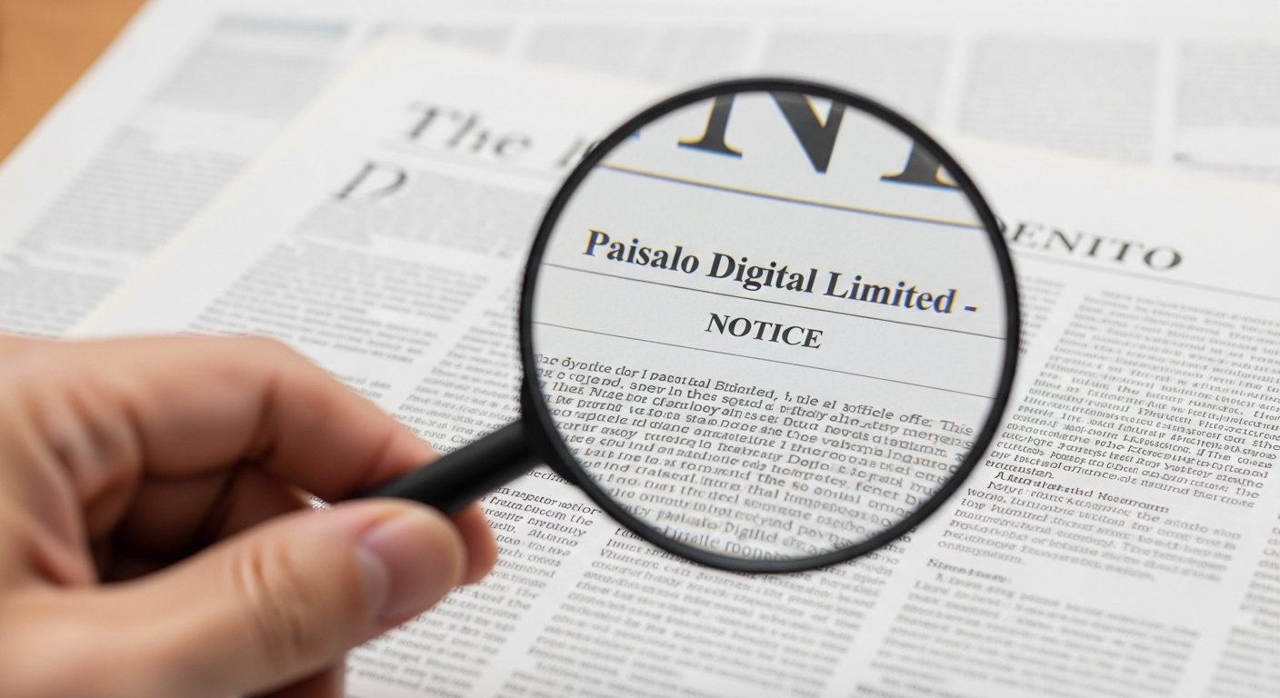 Paisalo Digital's Newspaper Notice: A Routine Update