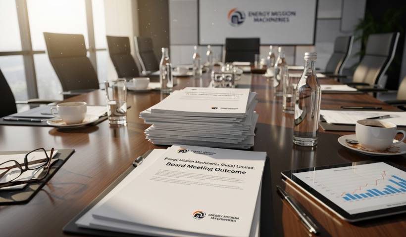 Energy Mission Machineries (India) Limited: Board Meeting Outcome