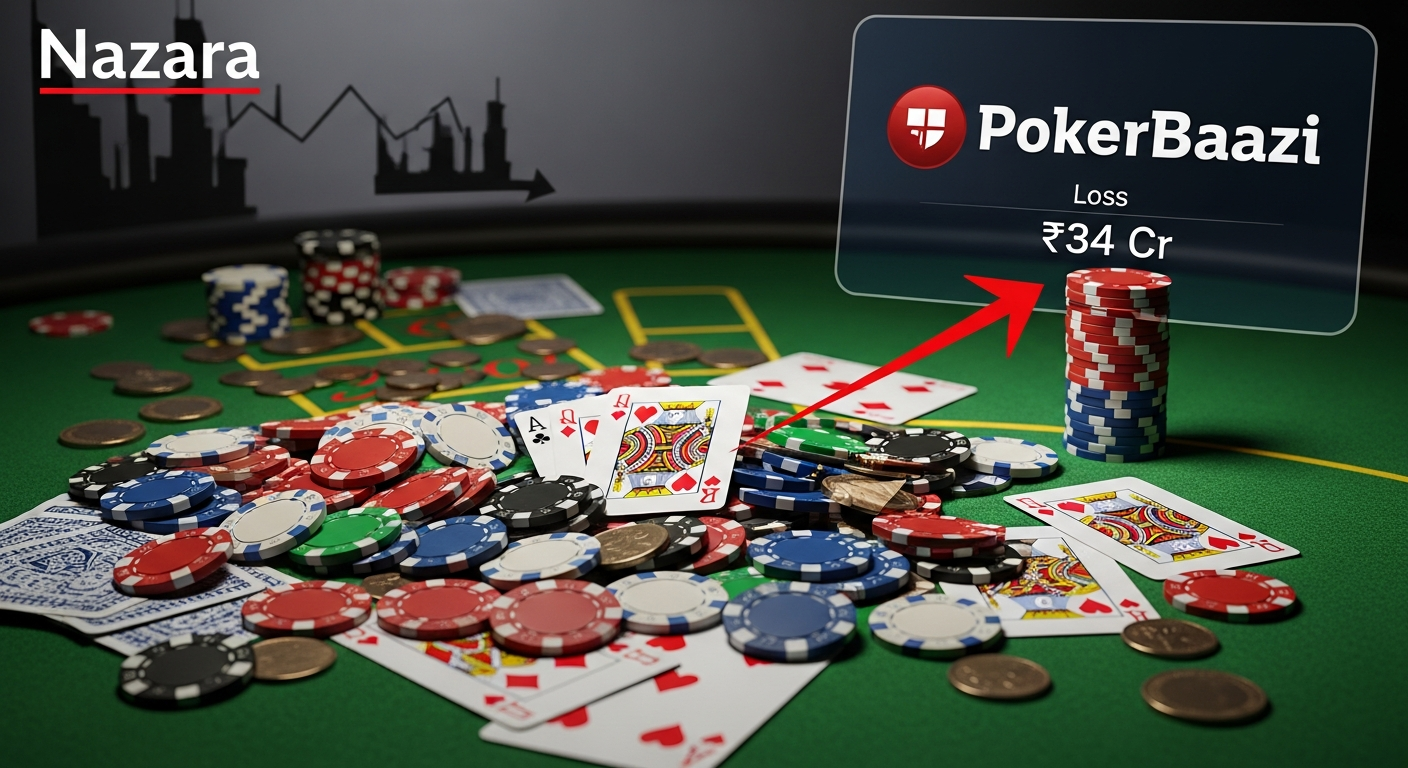 PokerBaazi Fallout Drags Nazara To INR 34 Cr Loss In Q2