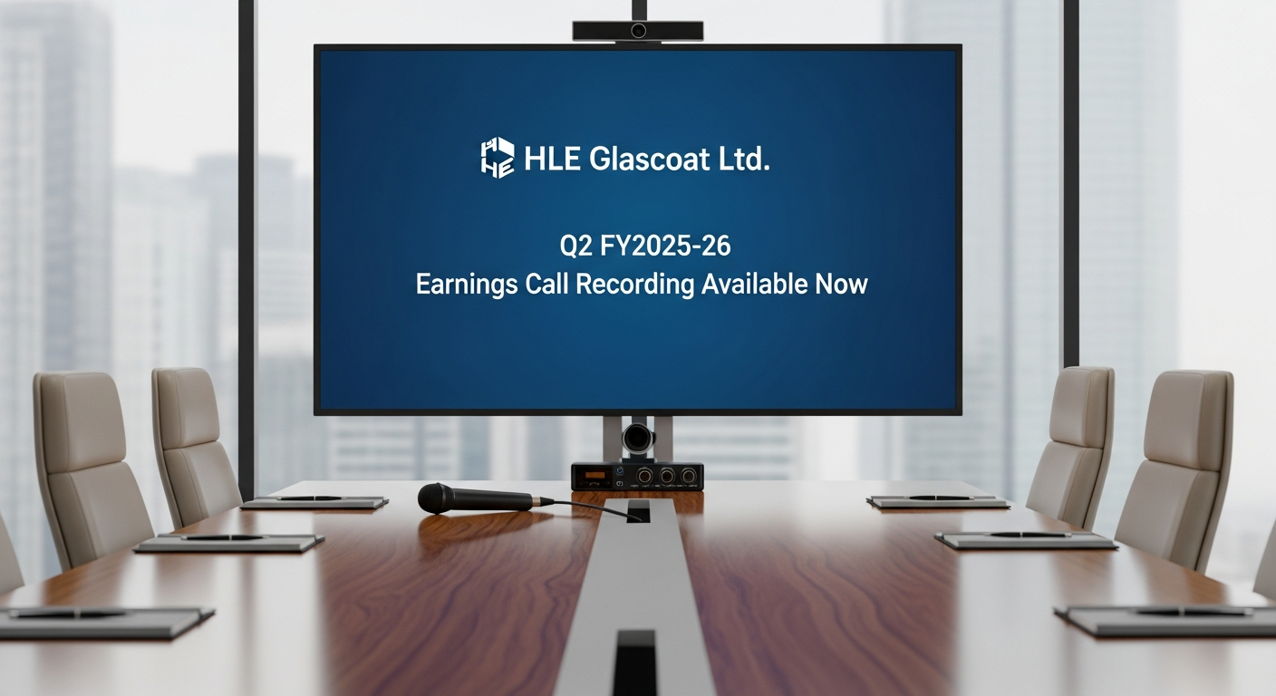 HLE Glascoat Ltd. Announces Earnings Call Recording for Q2 FY2025-26