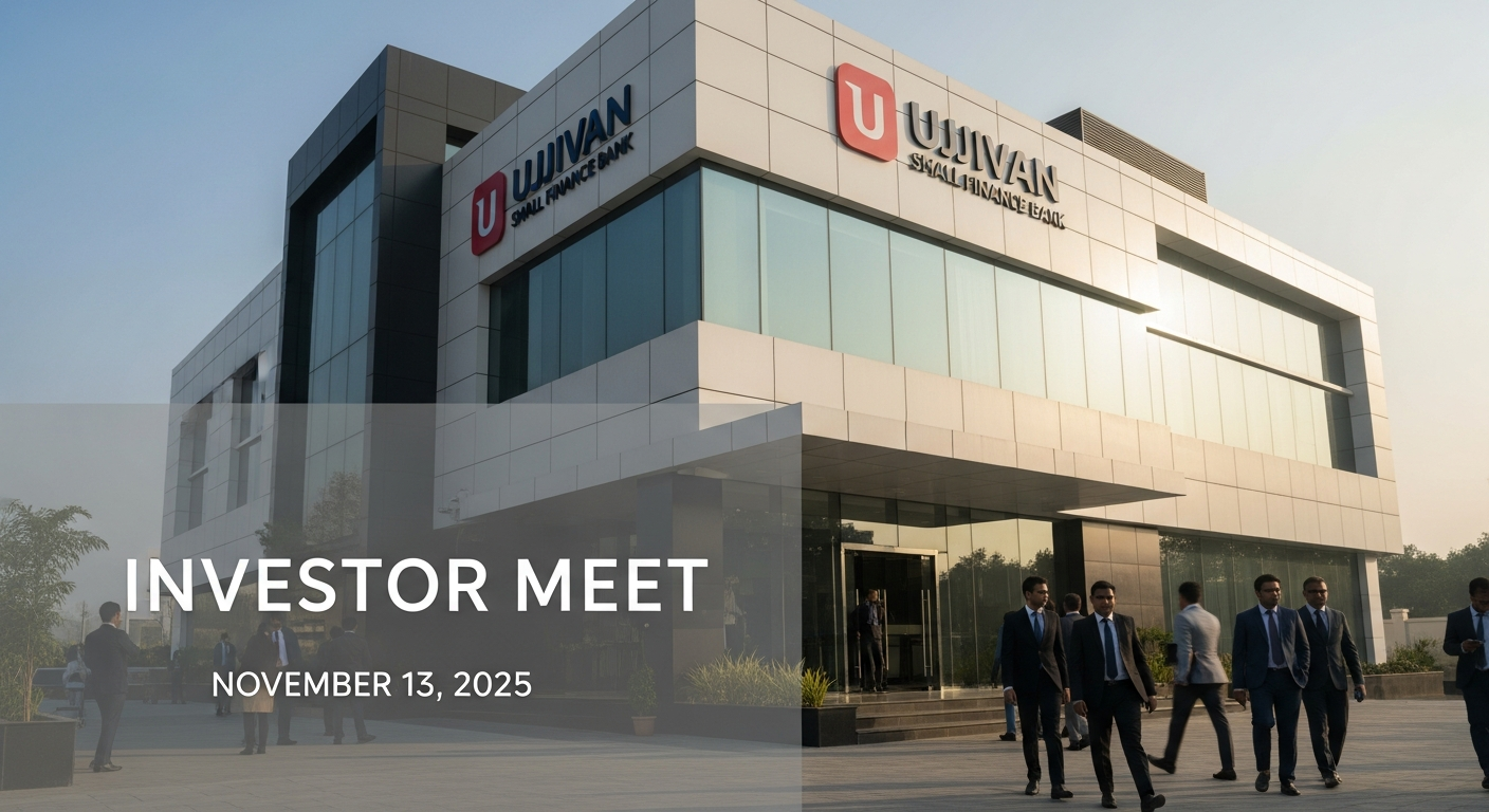 Ujjivan Small Finance Bank Schedules Investor Meet for November 13, 2025