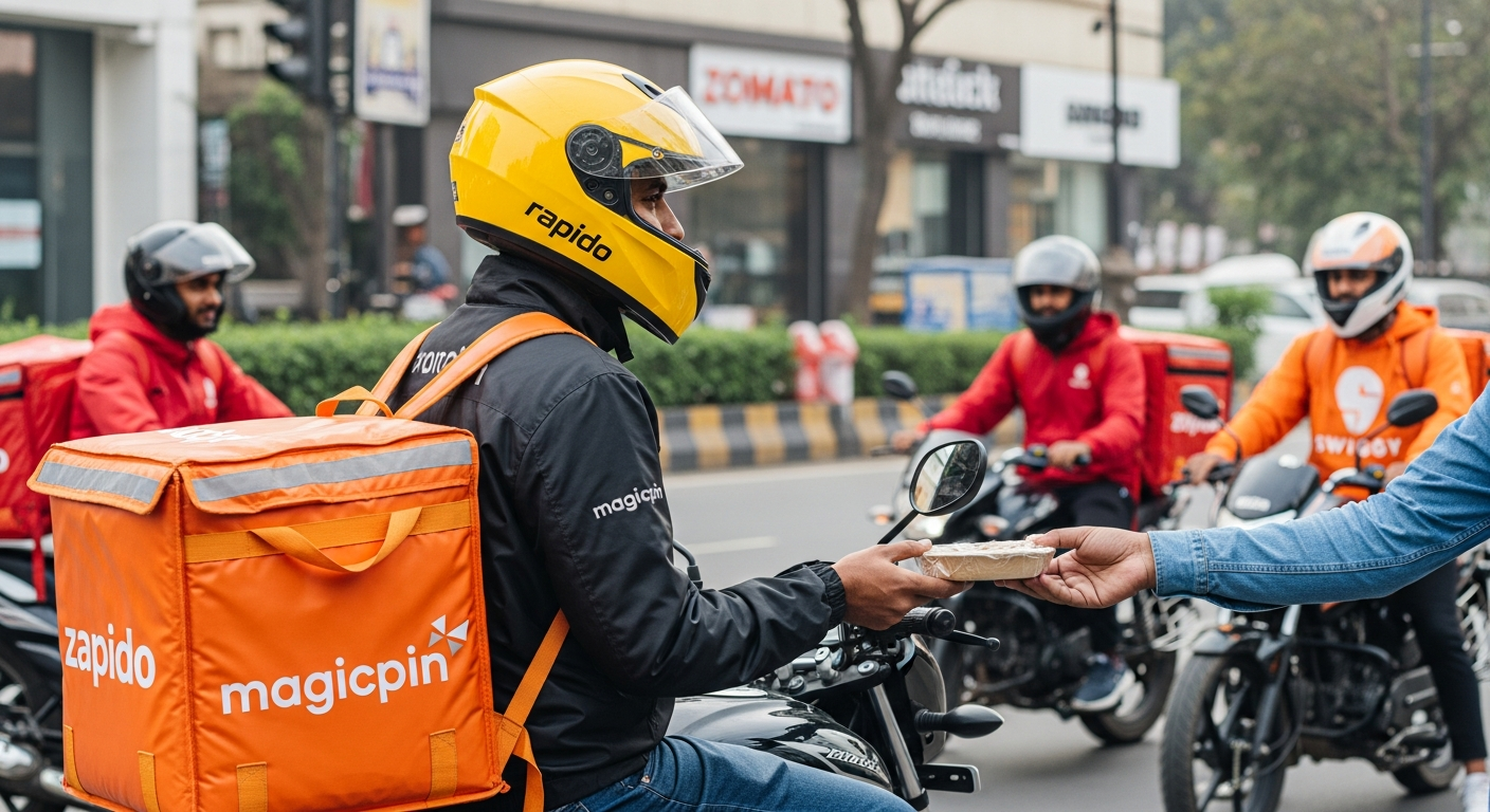 Rapido Teams Up with magicpin to Challenge Zomato, Swiggy in Food Delivery