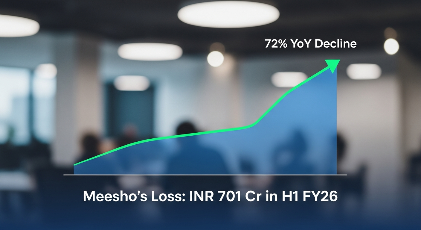 Meesho's Loss Declines 72% YoY to INR 701 Cr in H1 FY26
