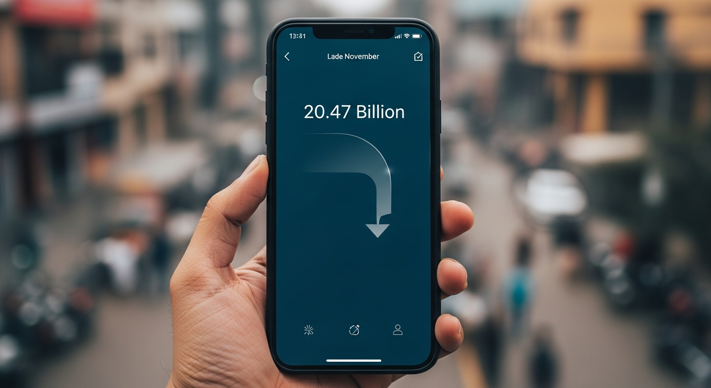 UPI Transactions Dip Slightly to 20.47 Billion in November After Festive Season