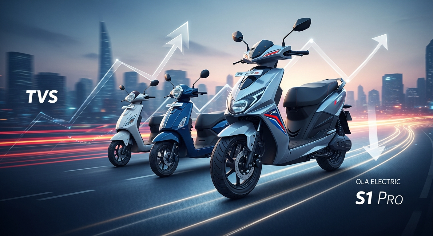 TVS Motor Reclaims E2W Lead in November, Ola Drops to Fifth