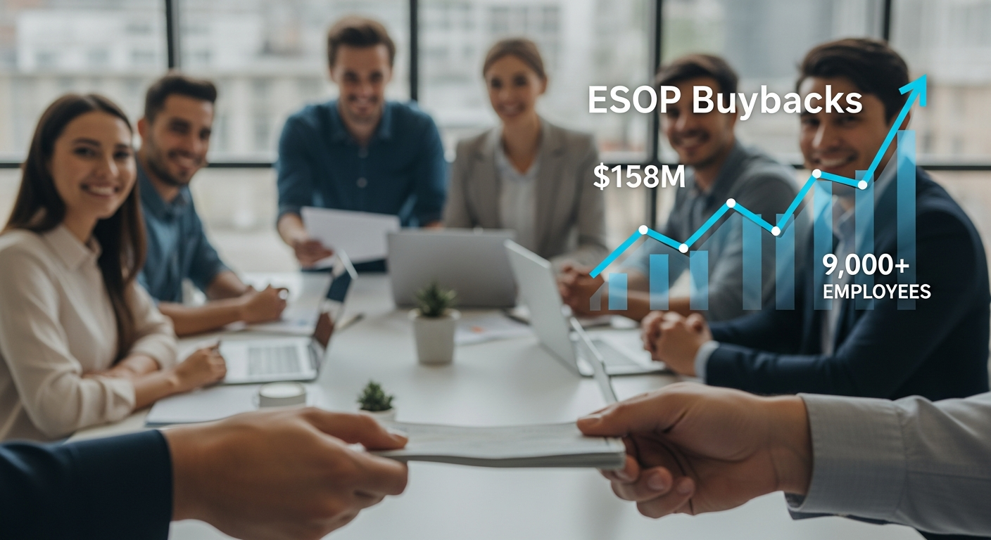 ESOP Buybacks Surge: 9,000+ Startup Employees Made Over $158M in 2025