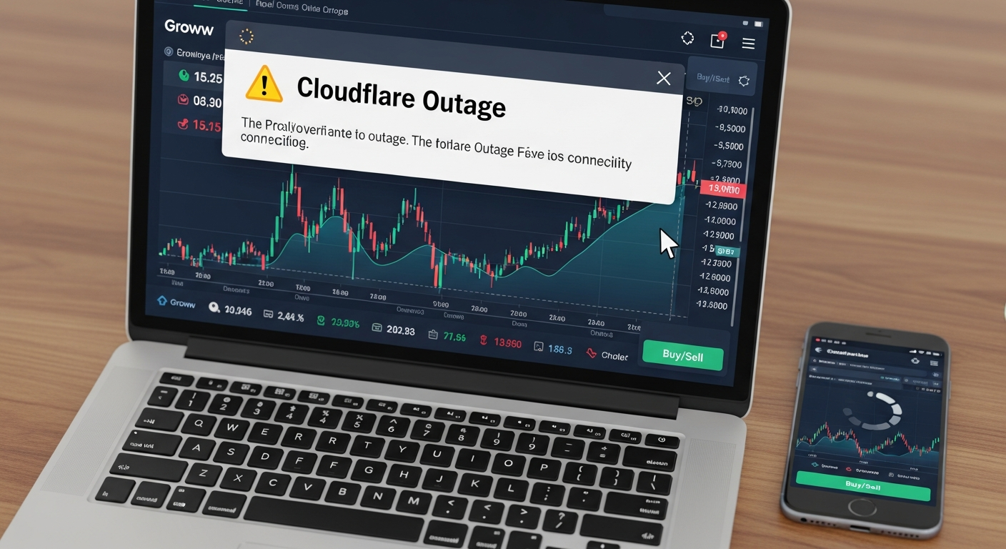 Cloudflare Outage Causes Trading Disruptions on Groww, Zerodha, and Angel One