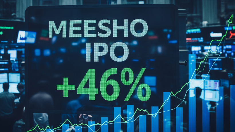 Meesho's IPO Soars: A 46% Premium Debut on Stock Exchanges
