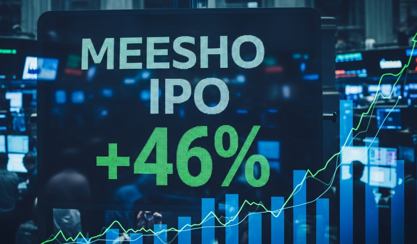 Meesho's IPO Soars: A 46% Premium Debut on Stock Exchanges