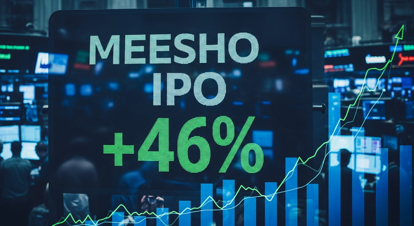 Meesho's IPO Soars: A 46% Premium Debut on Stock Exchanges